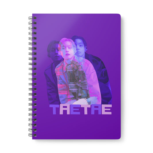 TaeTae (Purple) (V) Wirobound Softcover Notebook, A5