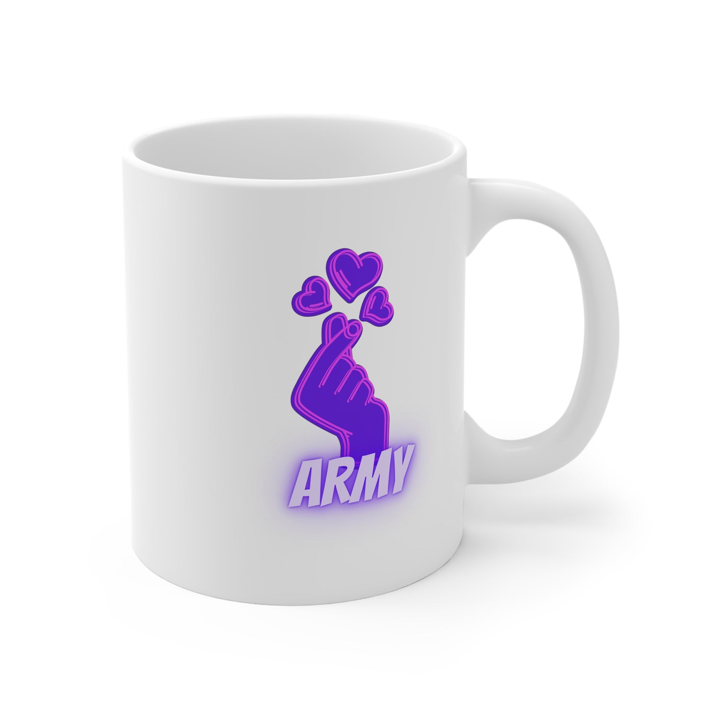 Purple Army 11oz White Mug