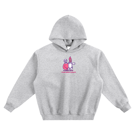 Turn Off The Big Light Fleeced Boxy Hoodie