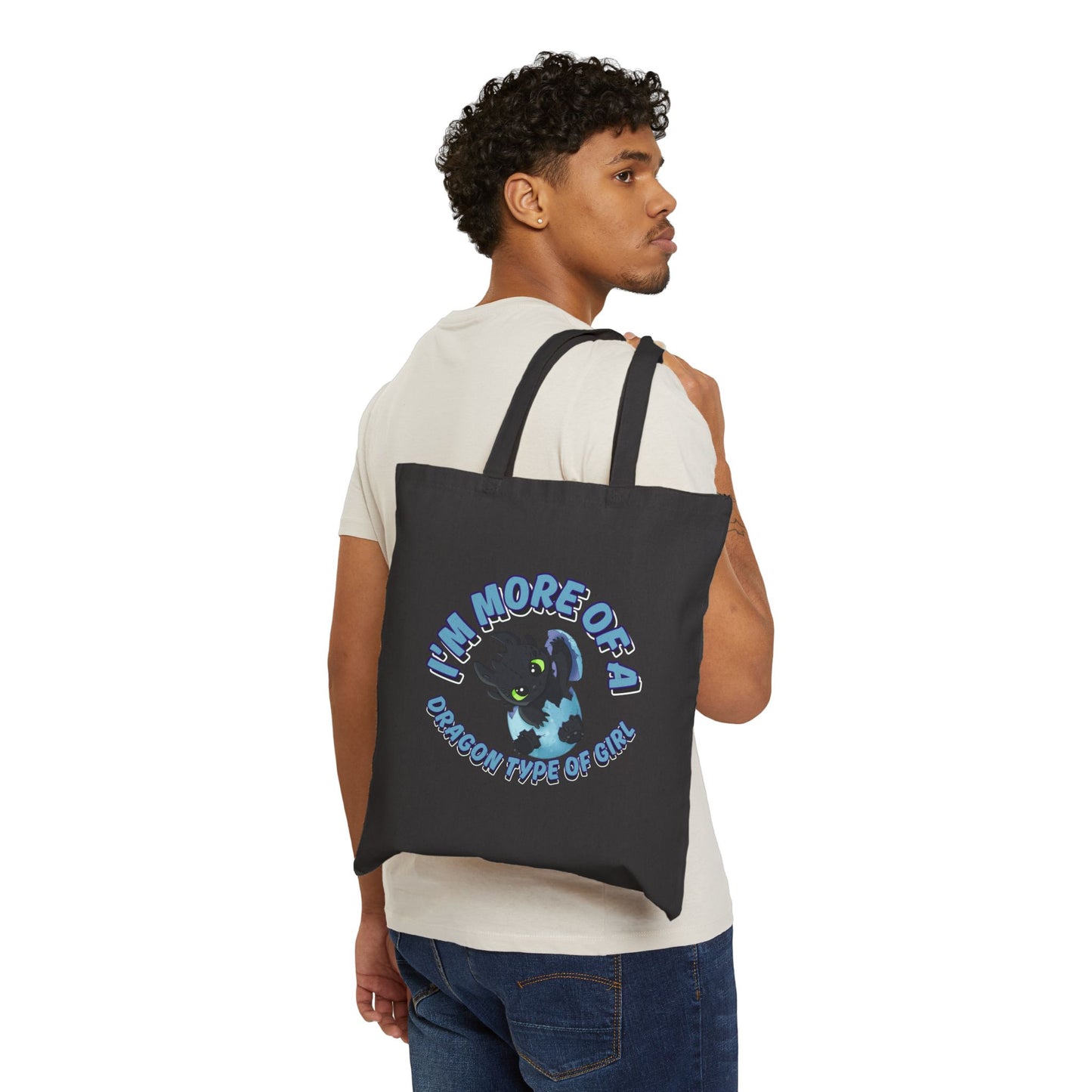 I'm More Of A Dragon Type Of Girl (1) Cotton Canvas Tote Bag