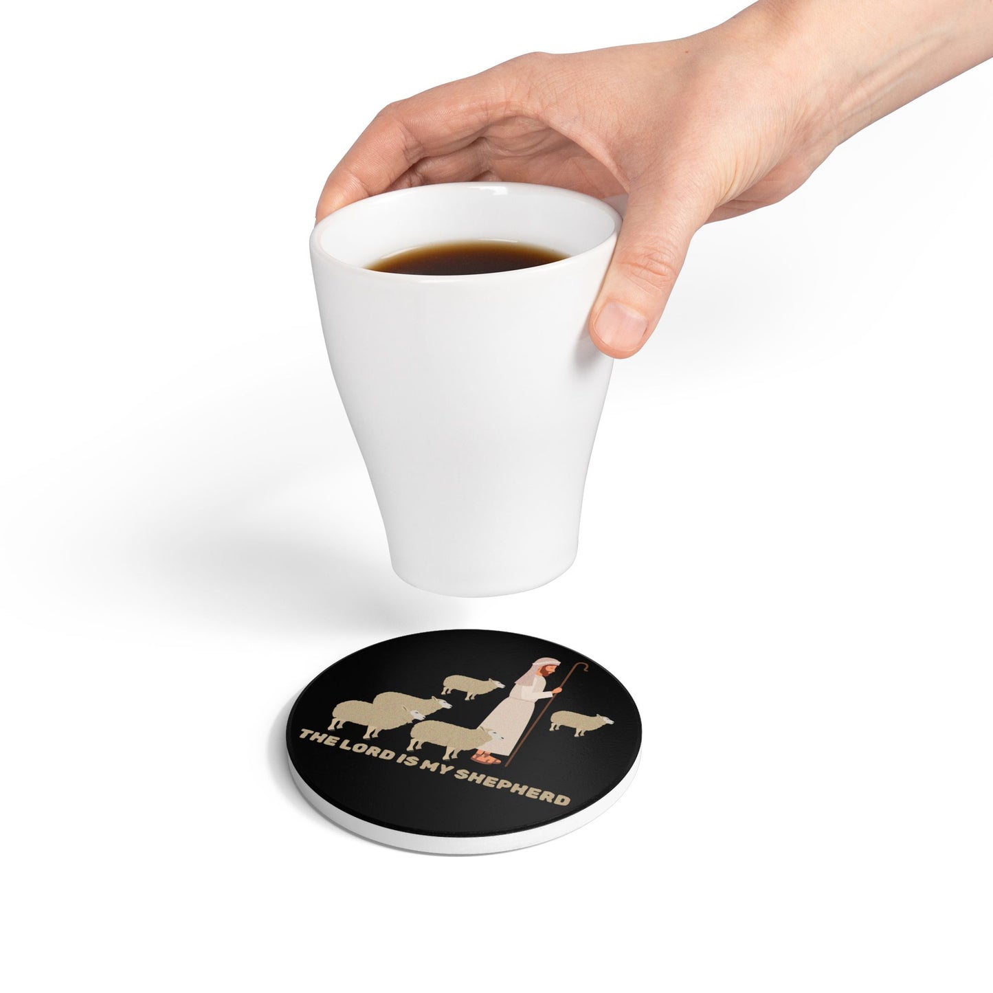 The Lord Is My Shepherd (2) Ceramic Coaster