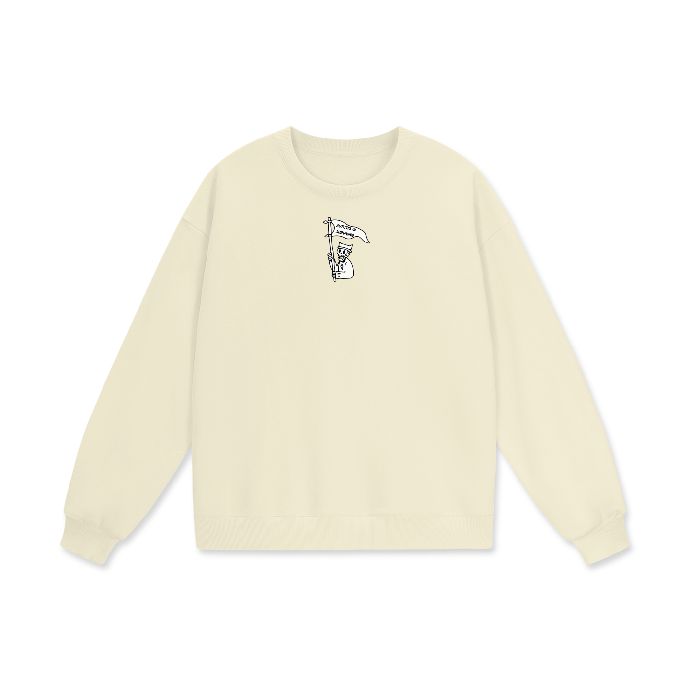 Autistic & Surviving Heavyweight Drop Shoulder Oversized Fleece Sweatshirt