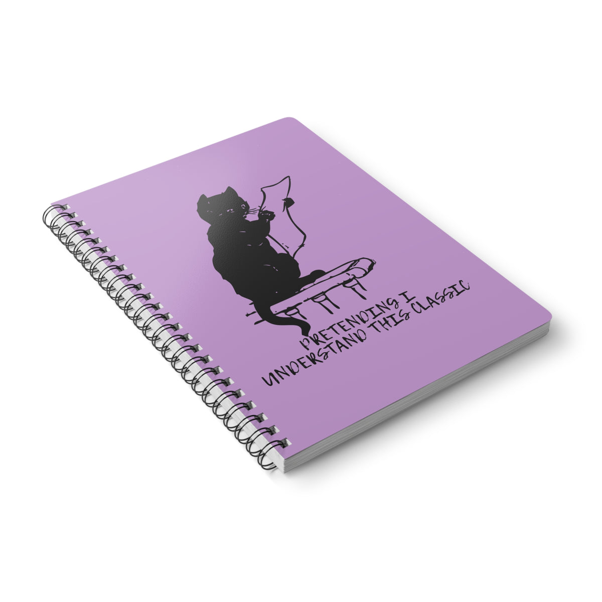Pretending I Understand This Classic (Cat) Wirobound Softcover Notebook, A5