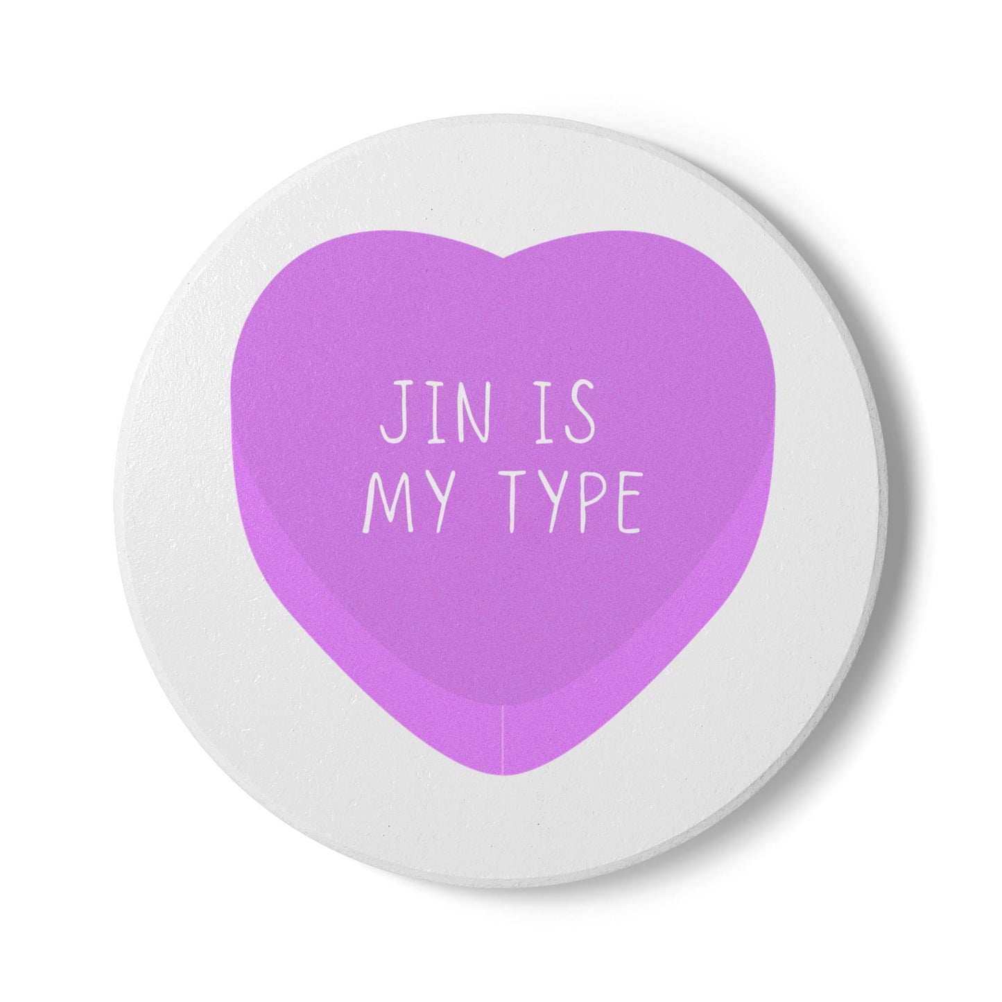 Jin Is My Type Ceramic Coaster