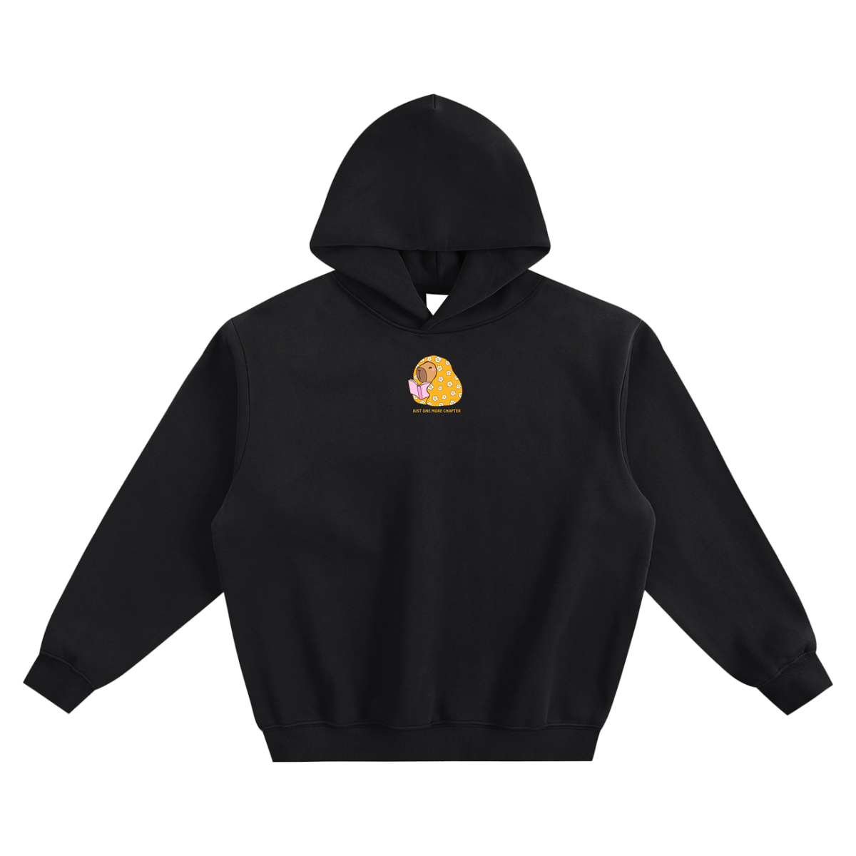 Just One More Chapter (Capybara) Fleeced Boxy Hoodie