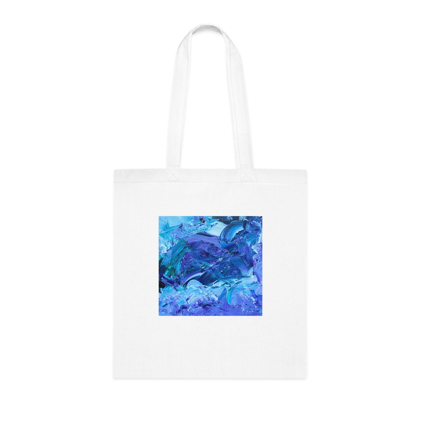 Waves of Sapphire Cotton Tote