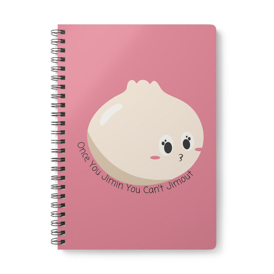Once You Jimin You Can't Jimout (Mochi) Wirobound Softcover Notebook, A5