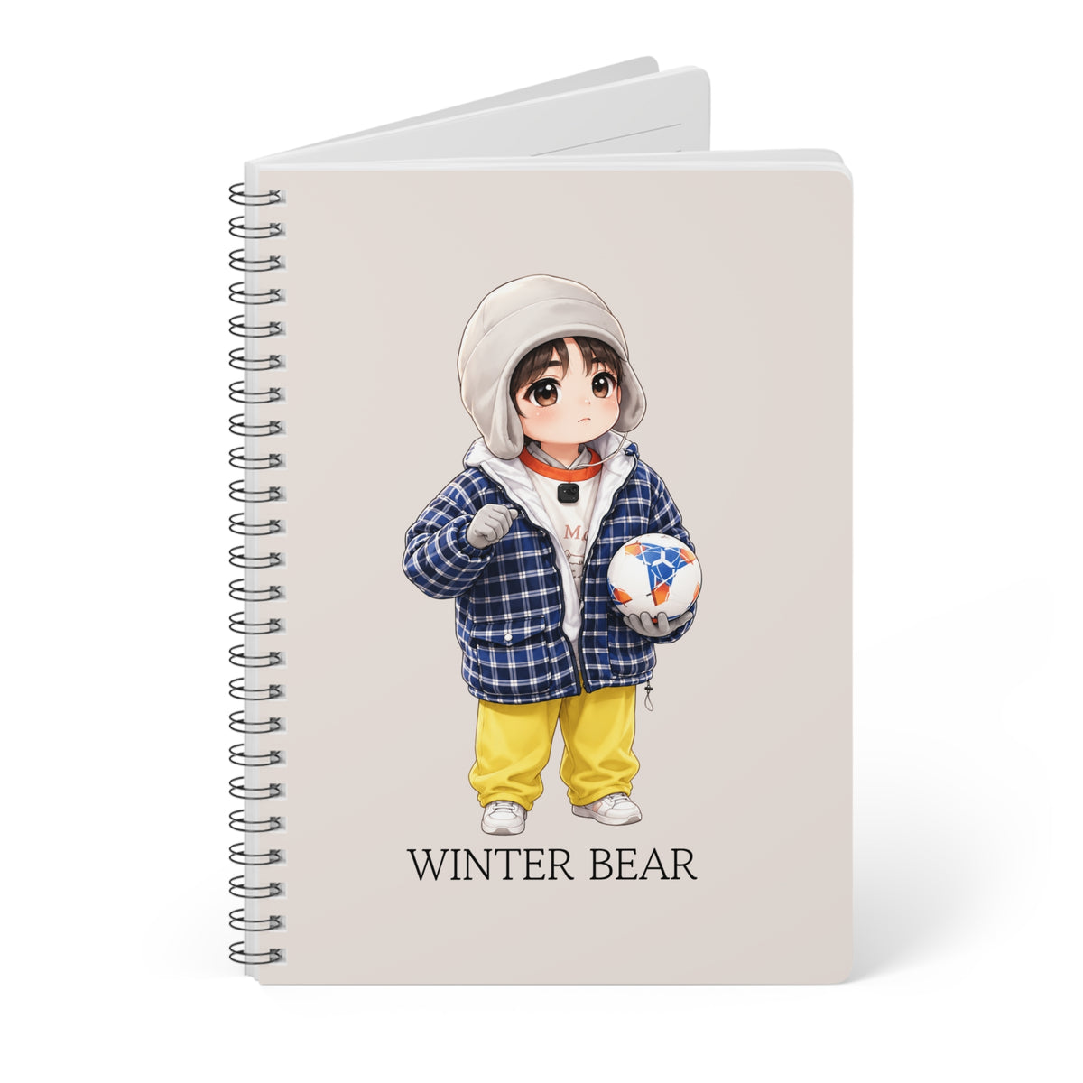 Winter Bear (Taehyung) Wirobound Softcover Notebook, A5