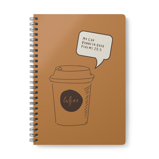My Cup Runneth Over (1) Wirobound Softcover Notebook, A5
