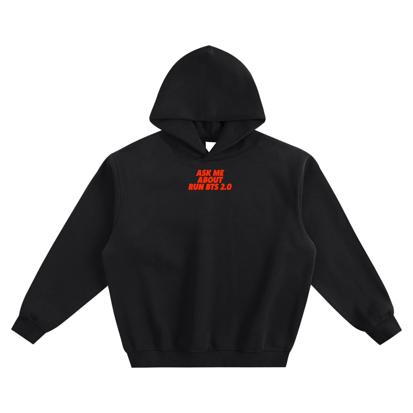 Ask Me About Run BTS (Red) 2.0 Fleeced Boxy Hoodie