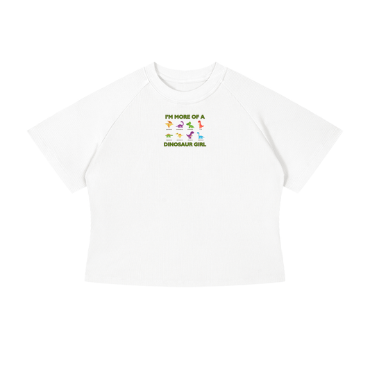I'm More Of A Dinosaur Girl Crop T-Shirt