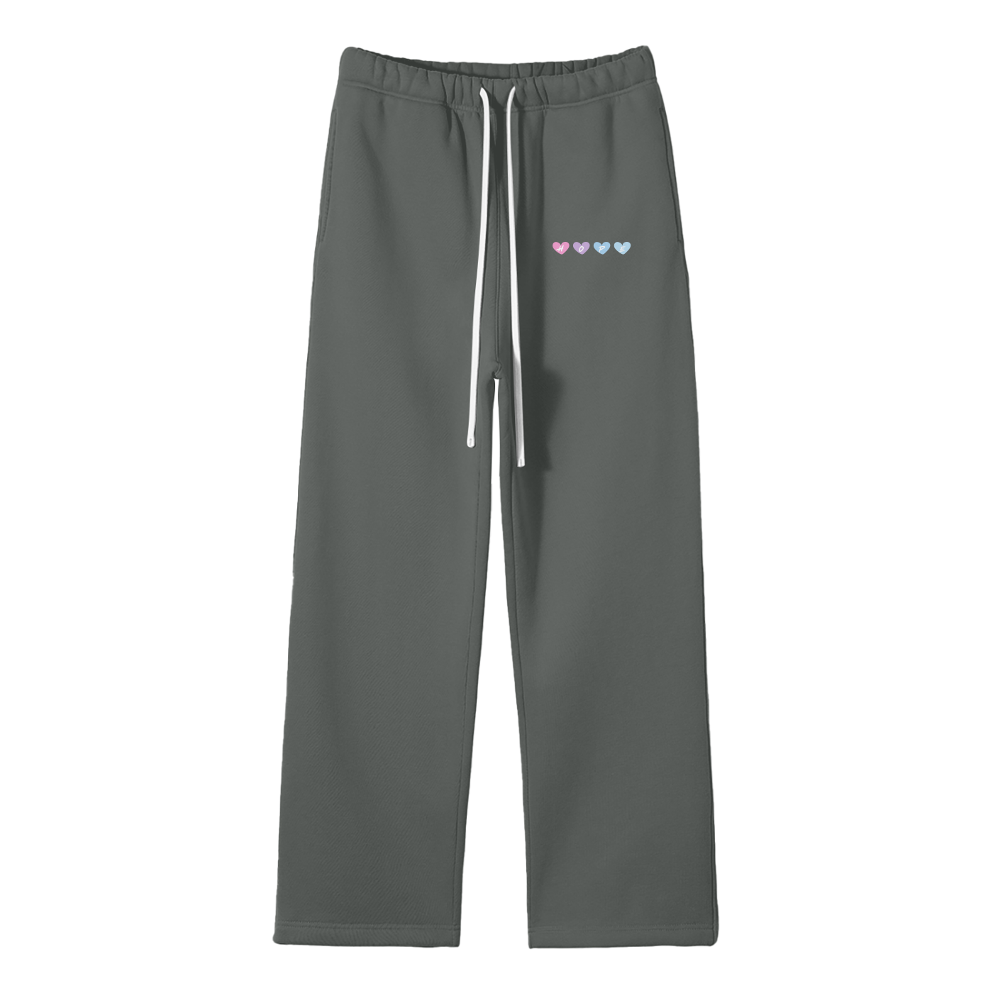 Hope (Heart) Streetwear Fleece Straight Leg Pants