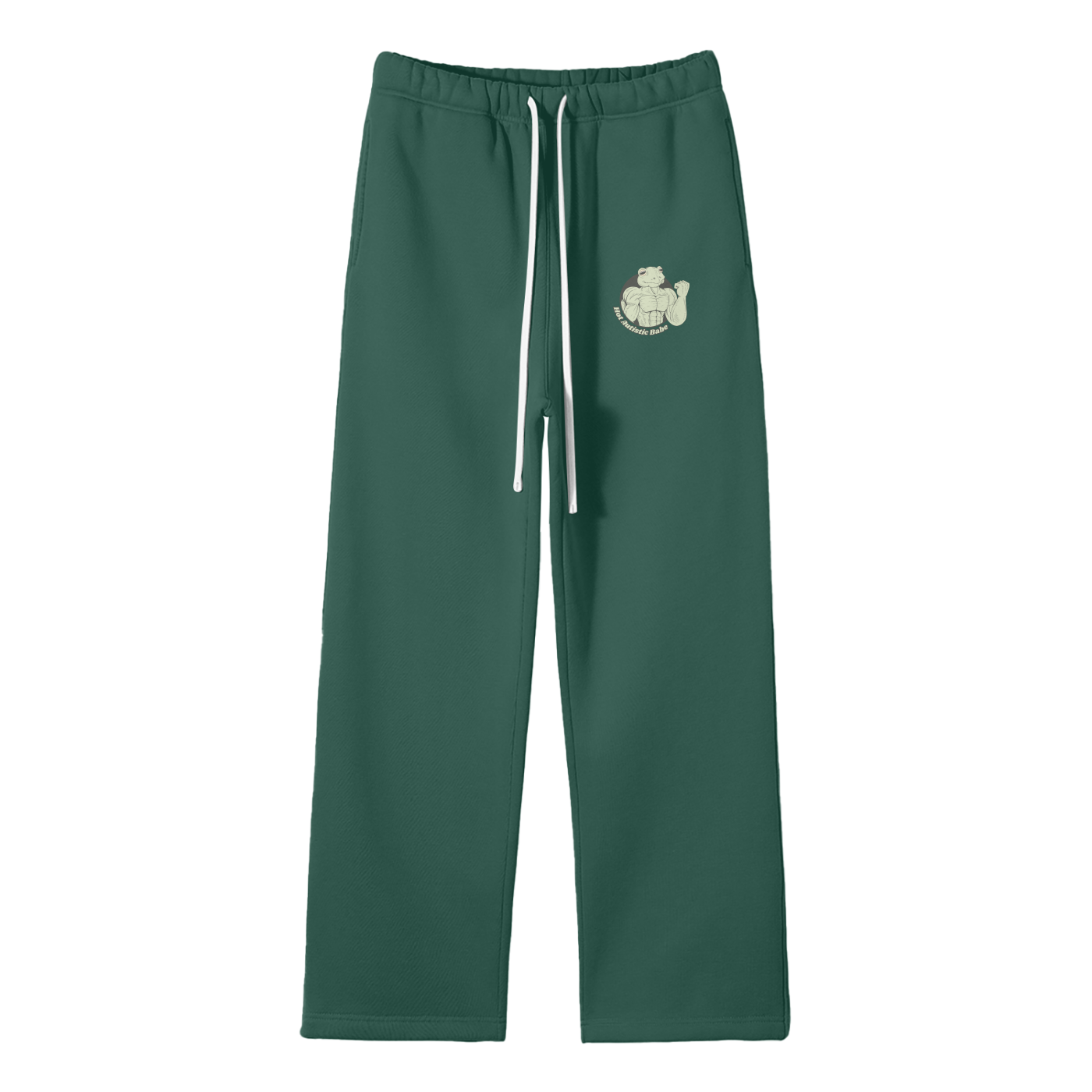 Hot Autistic Babe Streetwear Fleece Straight Leg Pants
