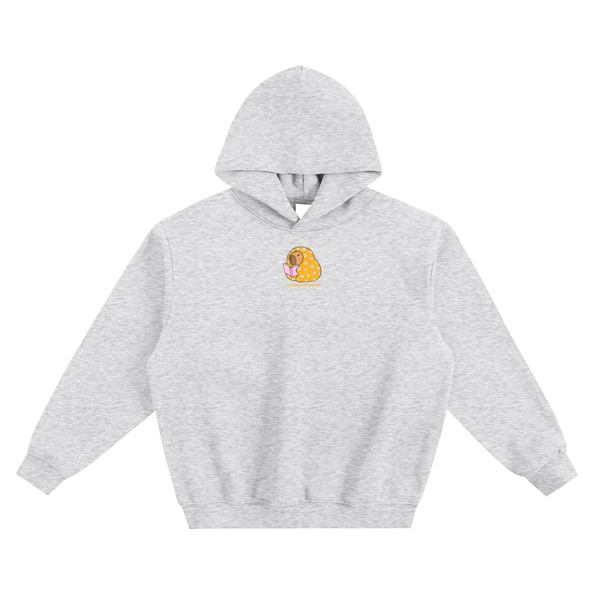 Just One More Chapter (Capybara) Fleeced Boxy Hoodie