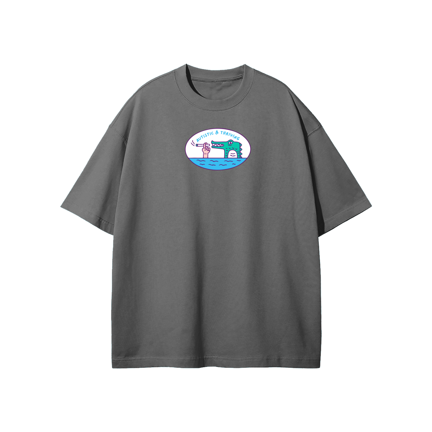 Autistic & Thriving (1) Streetwear Heavyweight Loose Fit T-Shirt