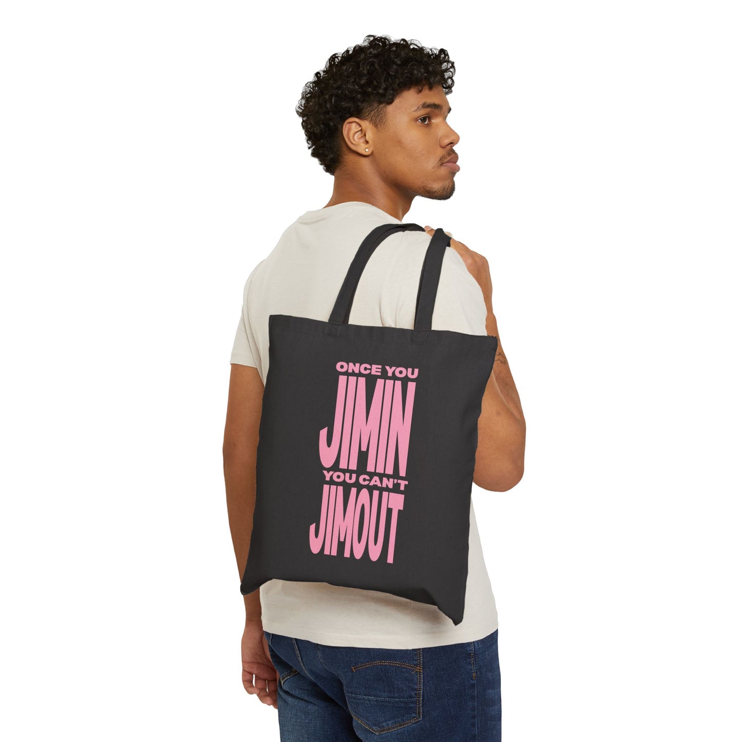 Once You Jimin You Can't Jimout Cotton Canvas Tote Bag