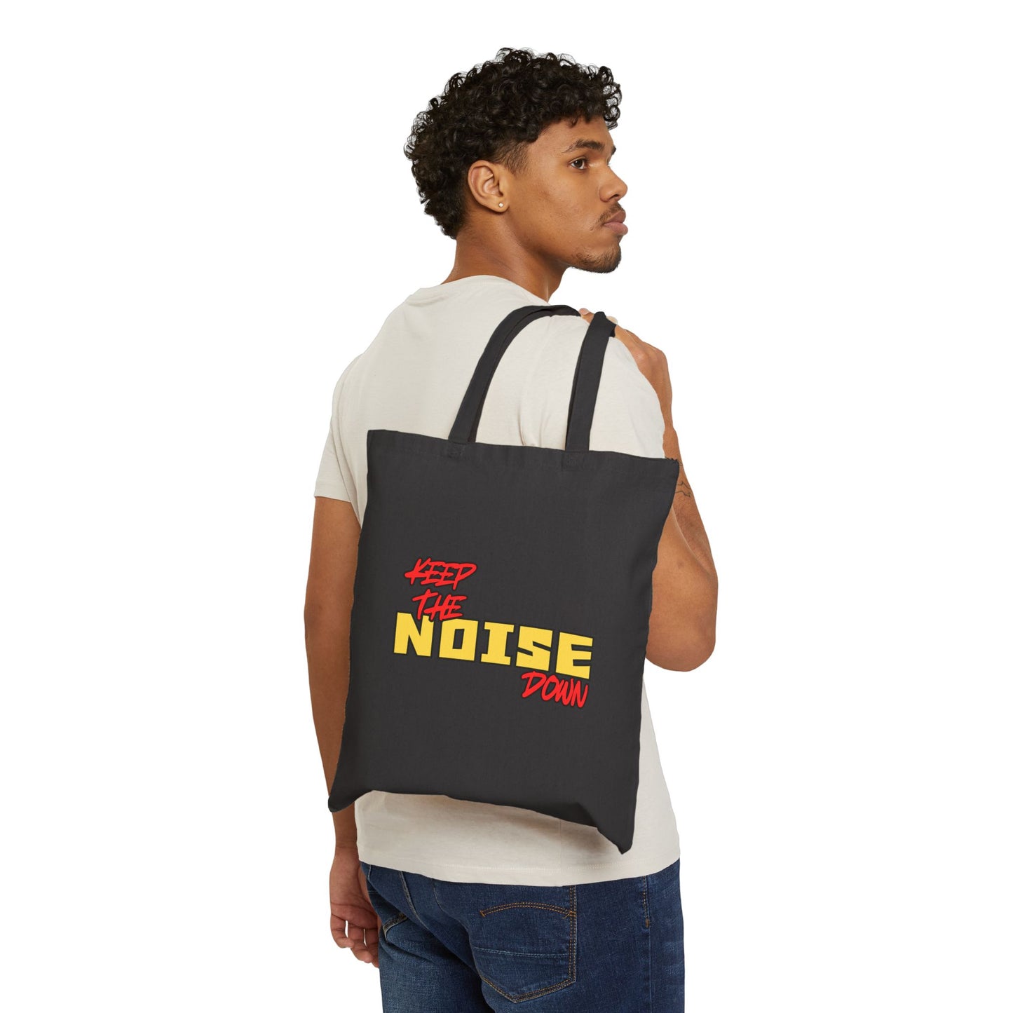 Keep The Noise Down Cotton Canvas Tote Bag