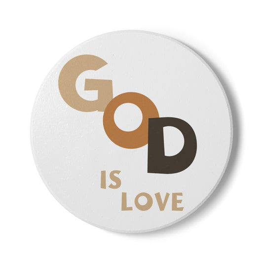 God Is Love Ceramic Coaster