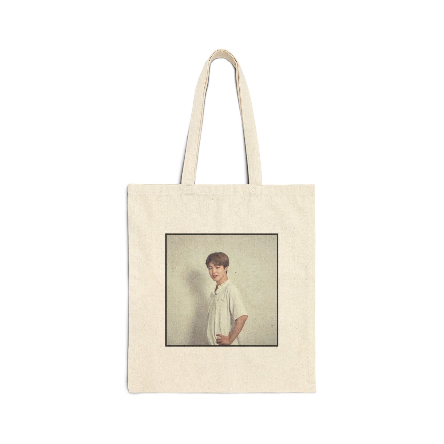 Jimin Portrait Cotton Canvas Tote Bag
