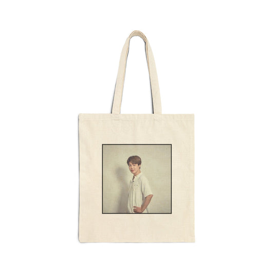 Jimin Portrait Cotton Canvas Tote Bag