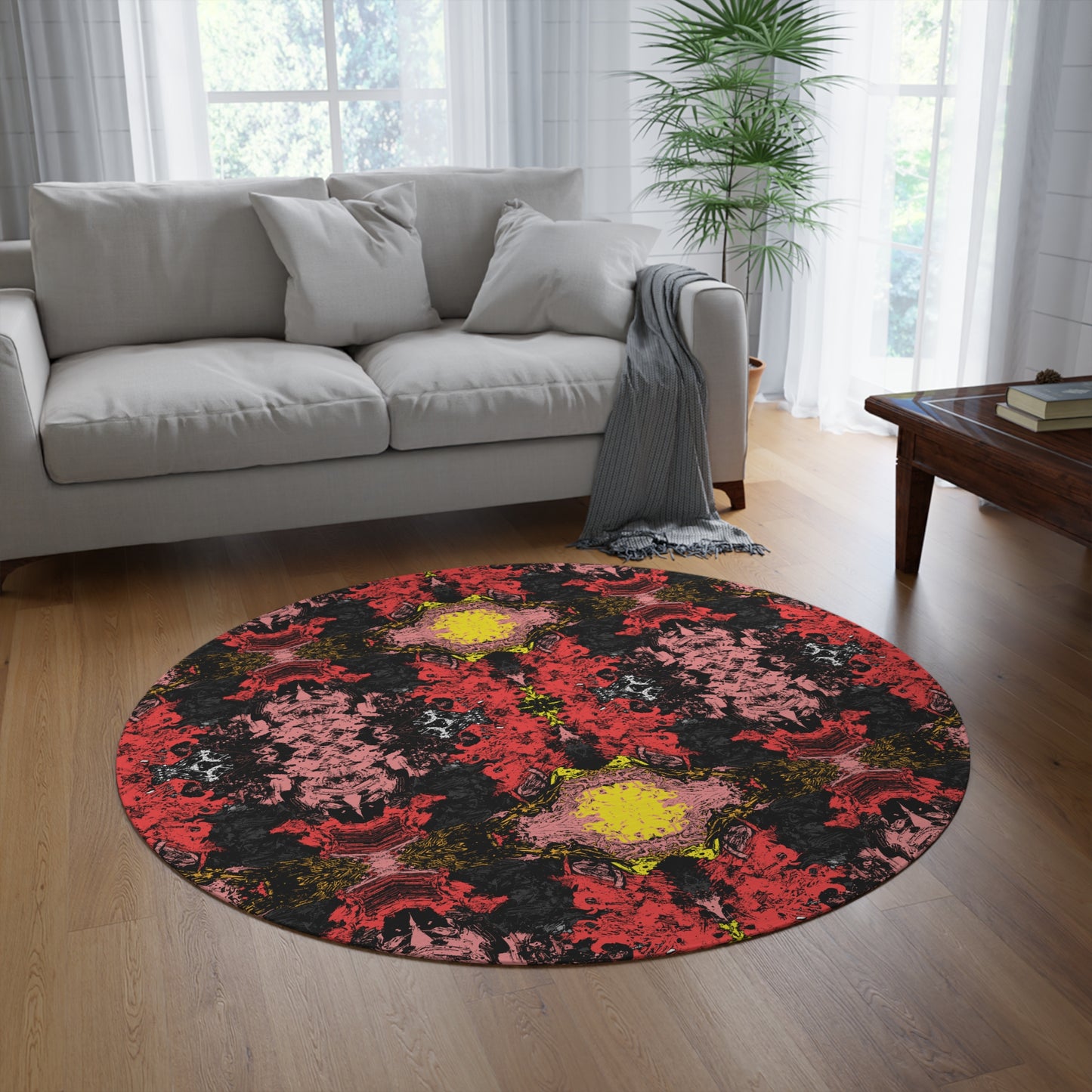 Call My Bluff Digi Round Rug