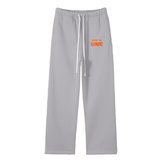 God Is Love Streetwear Fleece Straight Leg Pants