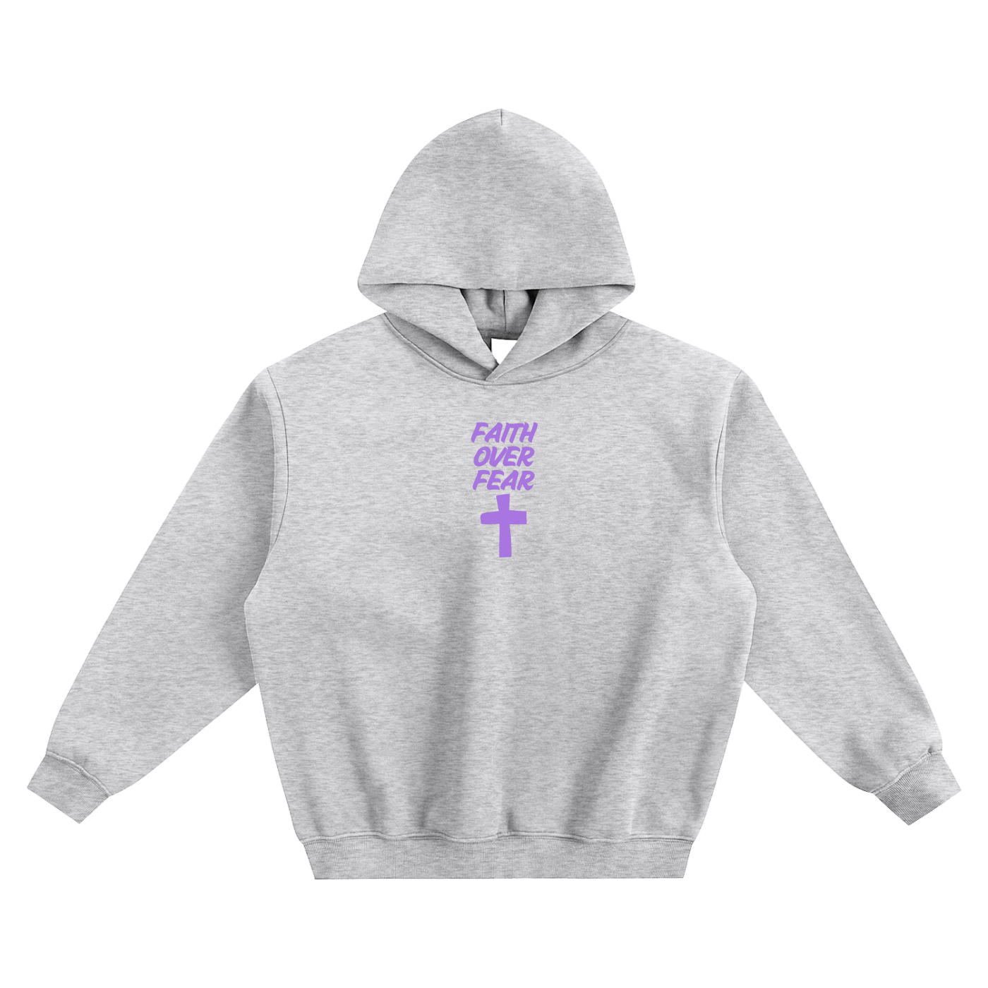Faith Over Fear Fleeced Boxy Hoodie