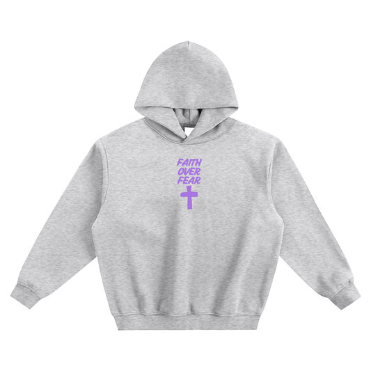 Faith Over Fear Fleeced Boxy Hoodie