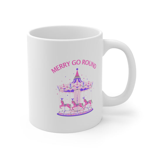Merry Go Round BTS Arirang 11oz White Mug
