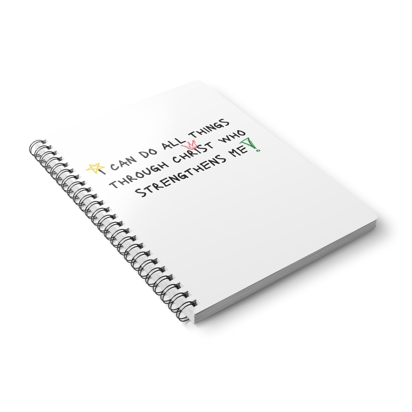 I Can Do All Things Wirobound Softcover Notebook, A5