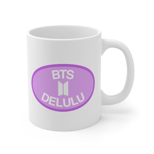 BTS Delulu 11oz White Mug