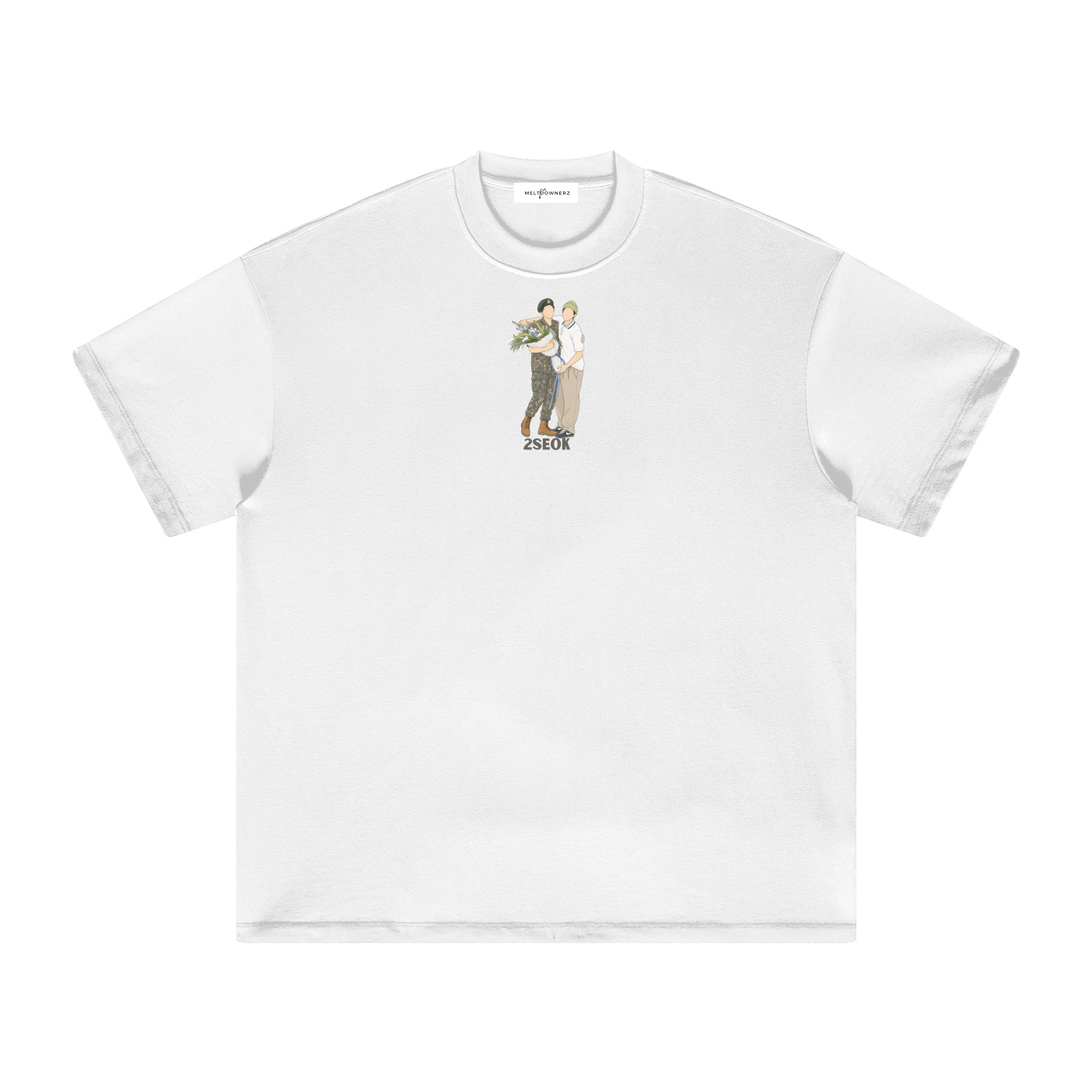 2Seok (J Hope & Jin) Heavyweight Earth Tone T-Shirt
