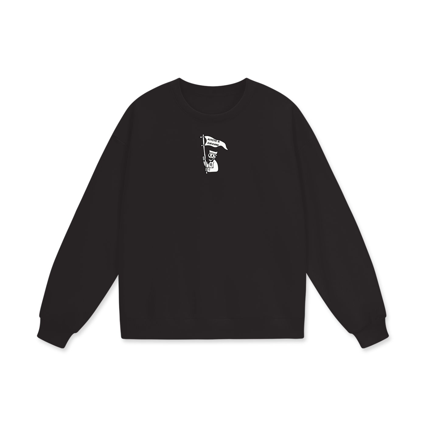 Autistic & Surviving Heavyweight Drop Shoulder Oversized Fleece Sweatshirt