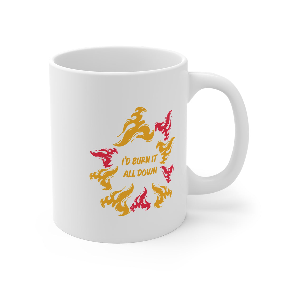 I'd Burn It All Down Fire (Percy Jackson) 11oz White Mug