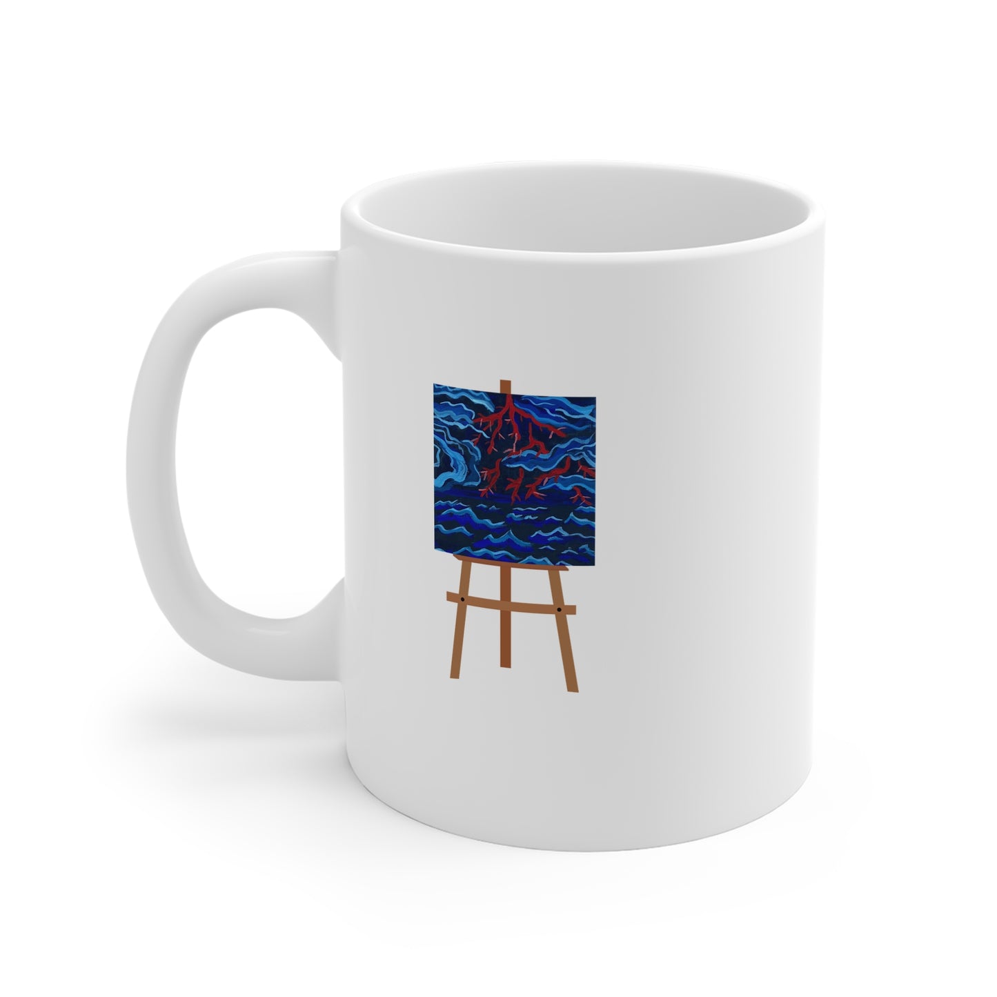 Red Scared (Easel) 11oz White Mug
