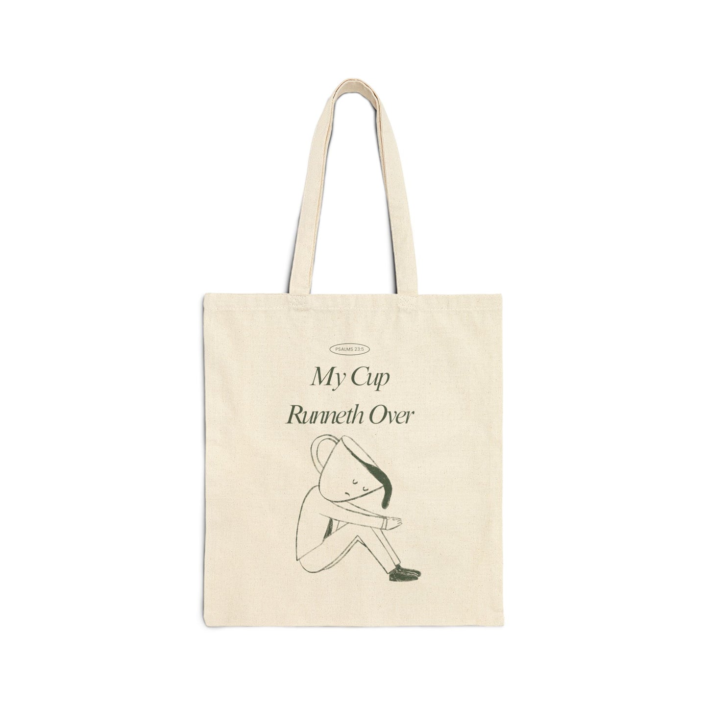 My Cup Runneth Over Cotton Canvas Tote Bag