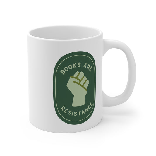 Books Are Resistance (Patch) 11oz White Mug