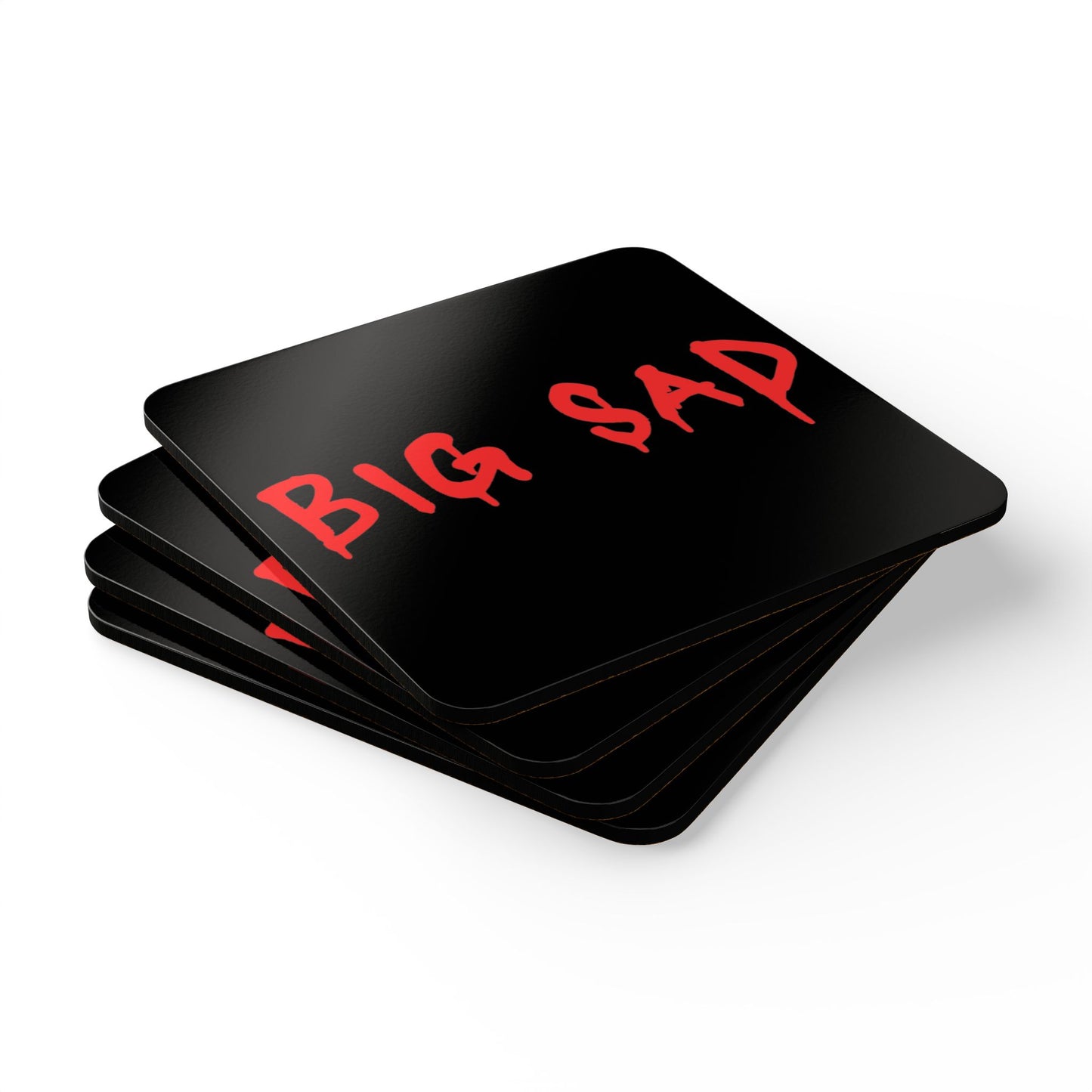 Big Sad Corkwood Coaster Set