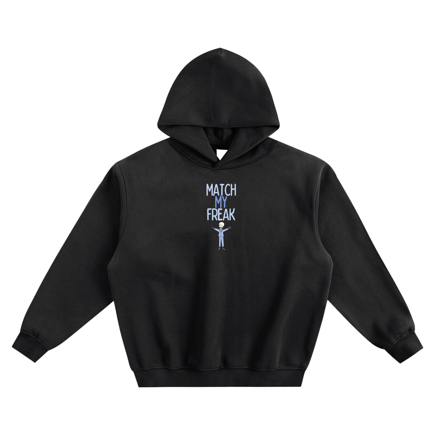 Match My Freak (Skeleton) Fleeced Boxy Hoodie