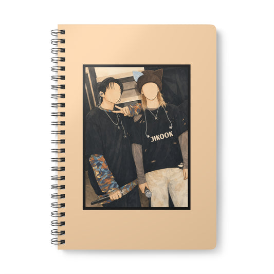 Jikook (Jimin & Jungkook) Wirobound Softcover Notebook, A5