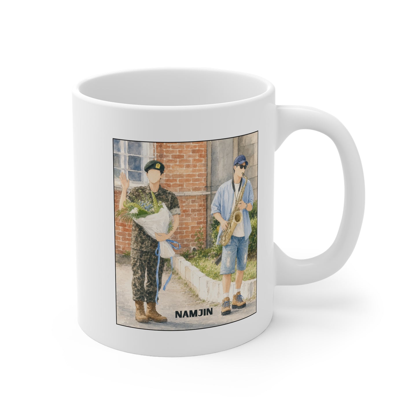 Namjin (Namjoon & Jin) 11oz White Mug