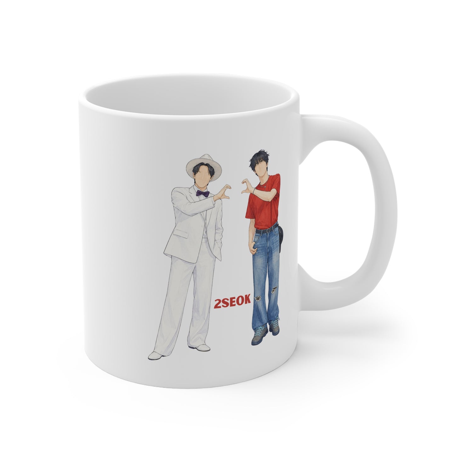 2Seok (Jin & J Hope) 11oz White Mug