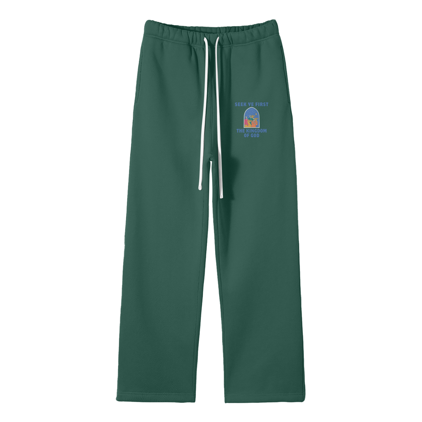 Seek Ye First Streetwear Fleece Straight Leg Pants