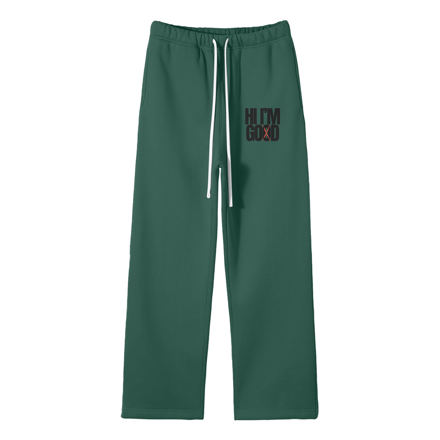 Hi I'm God Streetwear Fleece Straight Leg Pants