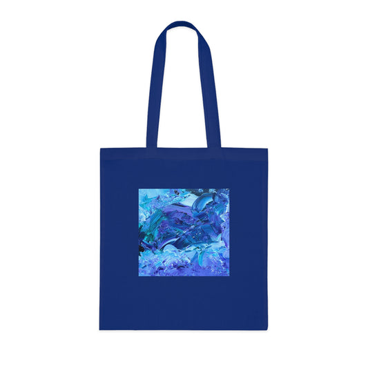 Waves of Sapphire Cotton Tote