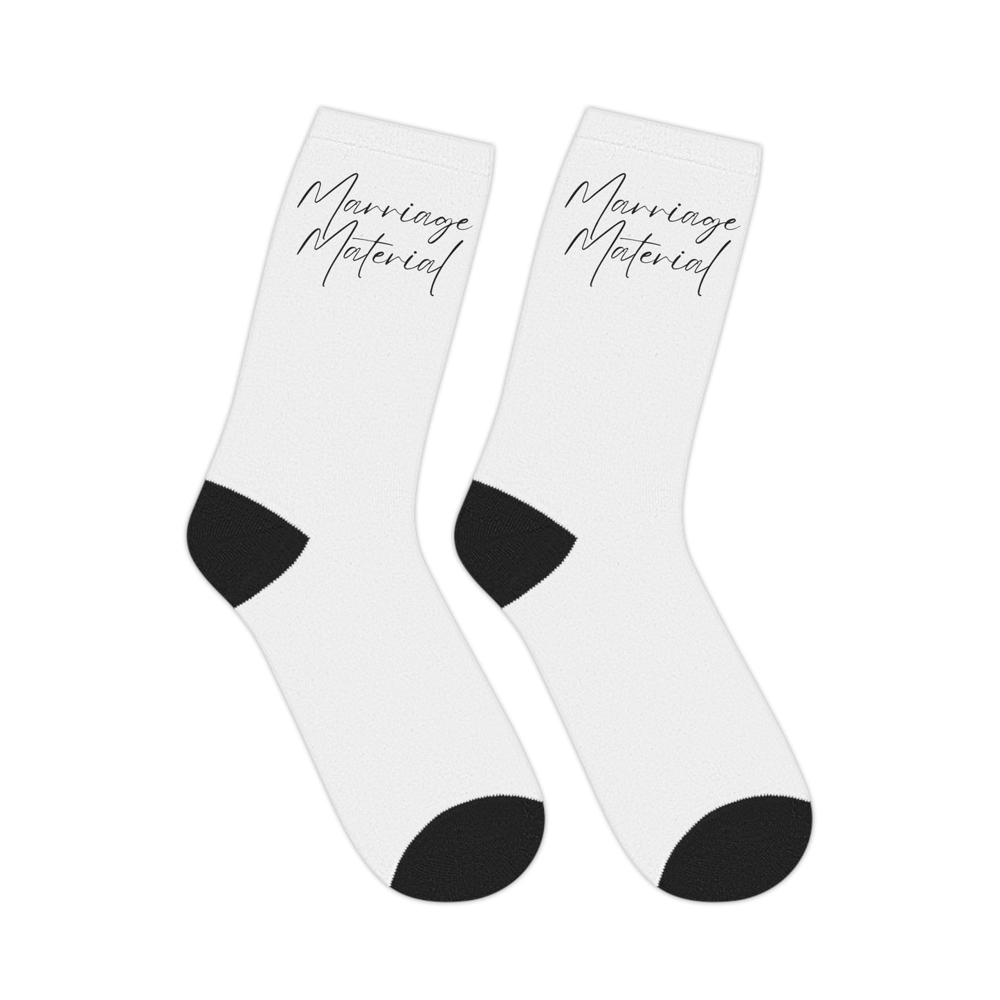 Marriage Material Mid-length Socks (White)