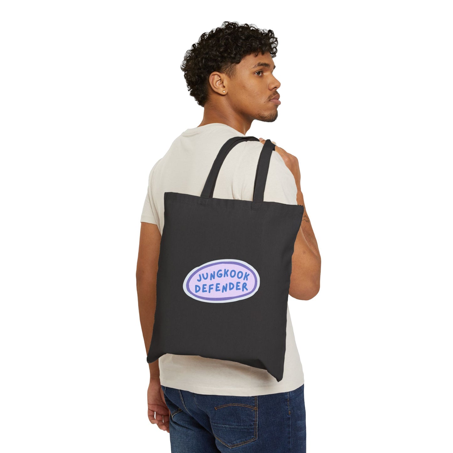 Jungkook Defender Cotton Canvas Tote Bag