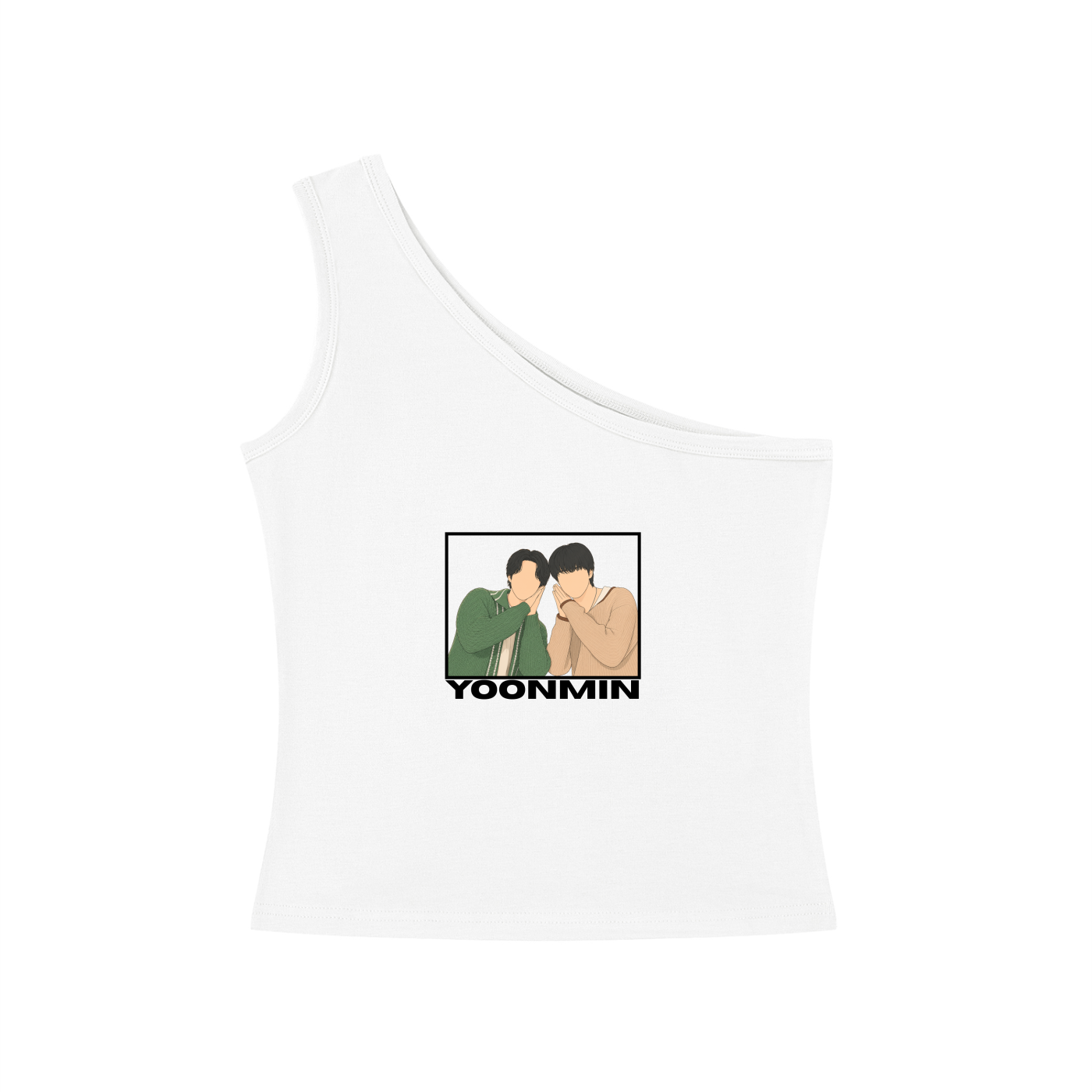 Yoonmin (Yoongi & Jimin) One-Shoulder Crop T Shirt