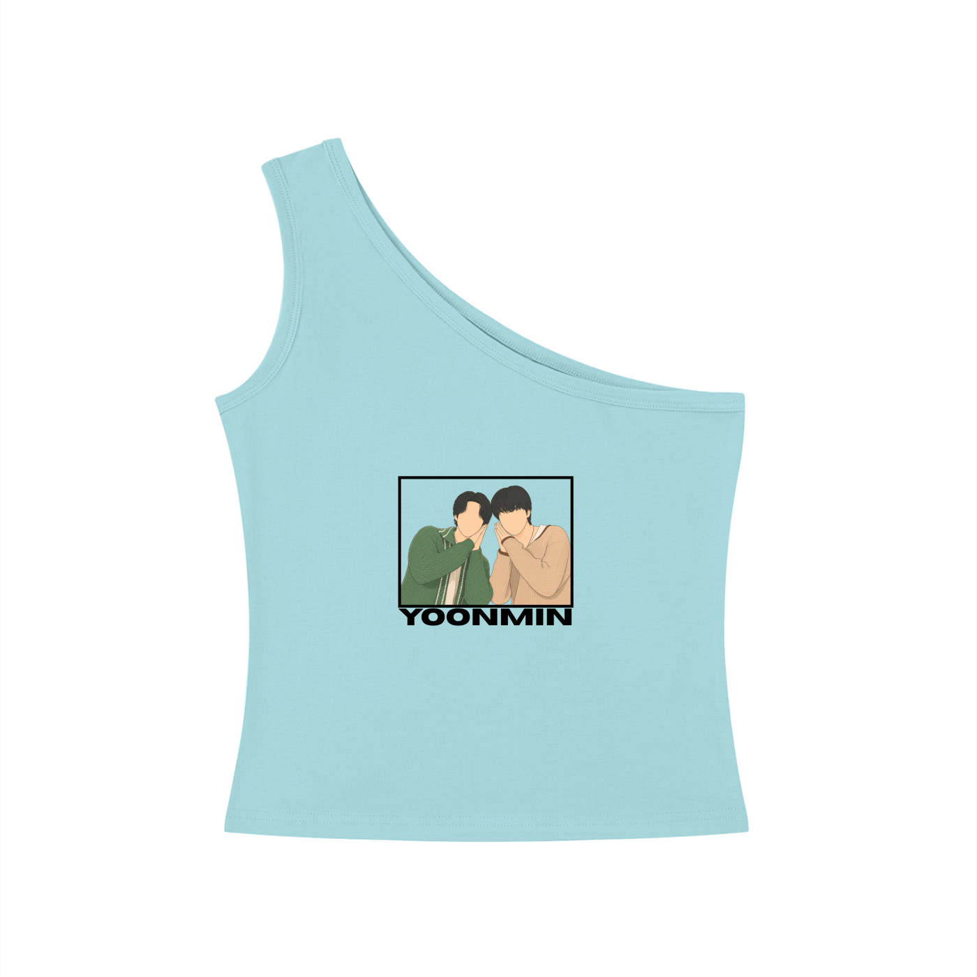 Yoonmin (Yoongi & Jimin) One-Shoulder Crop T Shirt