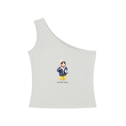 Winter Bear (Taehyung) One-Shoulder Crop T Shirt
